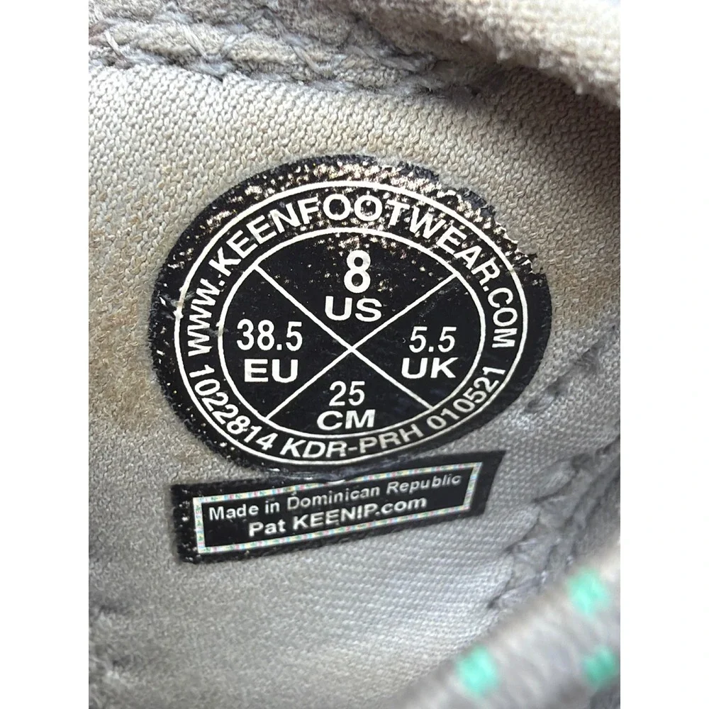 Keen Whisper Sandals Womens 8 Grey Teal Waterproof Hiking Water Shoes 1022814